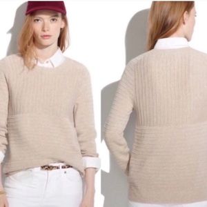 Madewell Oatmeal Linear Pullover Sweater Size M